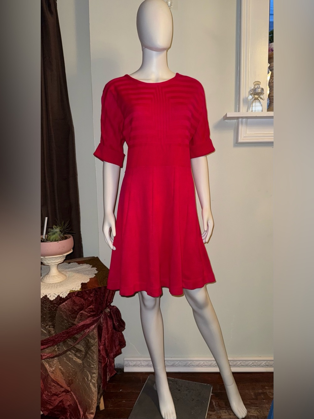Eliza J Vibrant Hot Pink Fit-and-Flare Dress